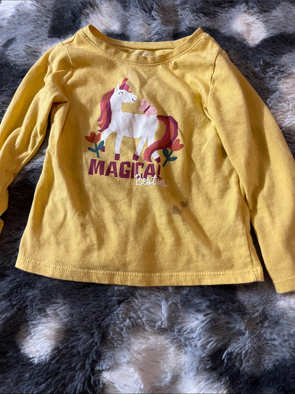 Garanimals Yellow Long-Sleeve Unicorn Tee